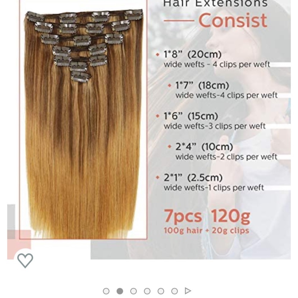 New Vario remy human hair clip in extensions 18"